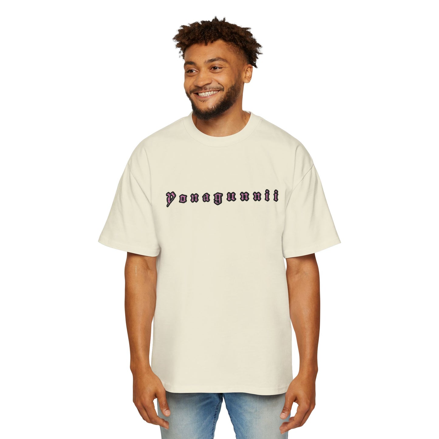 Oversized Tee _ Pink Tab