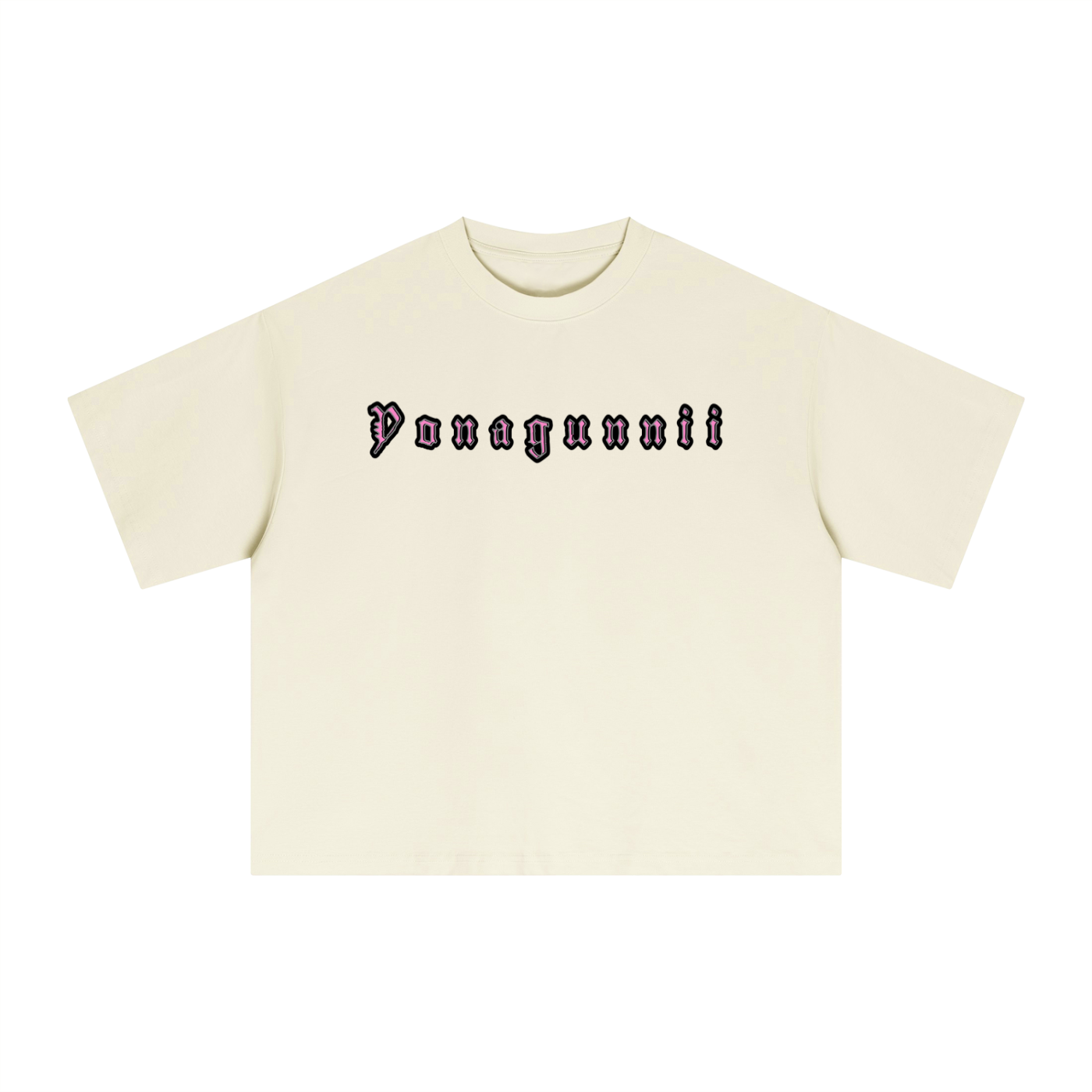 Yonagunnii Pink Tab Streetwear Graphic Tee – Premium Cotton Casual Shirt