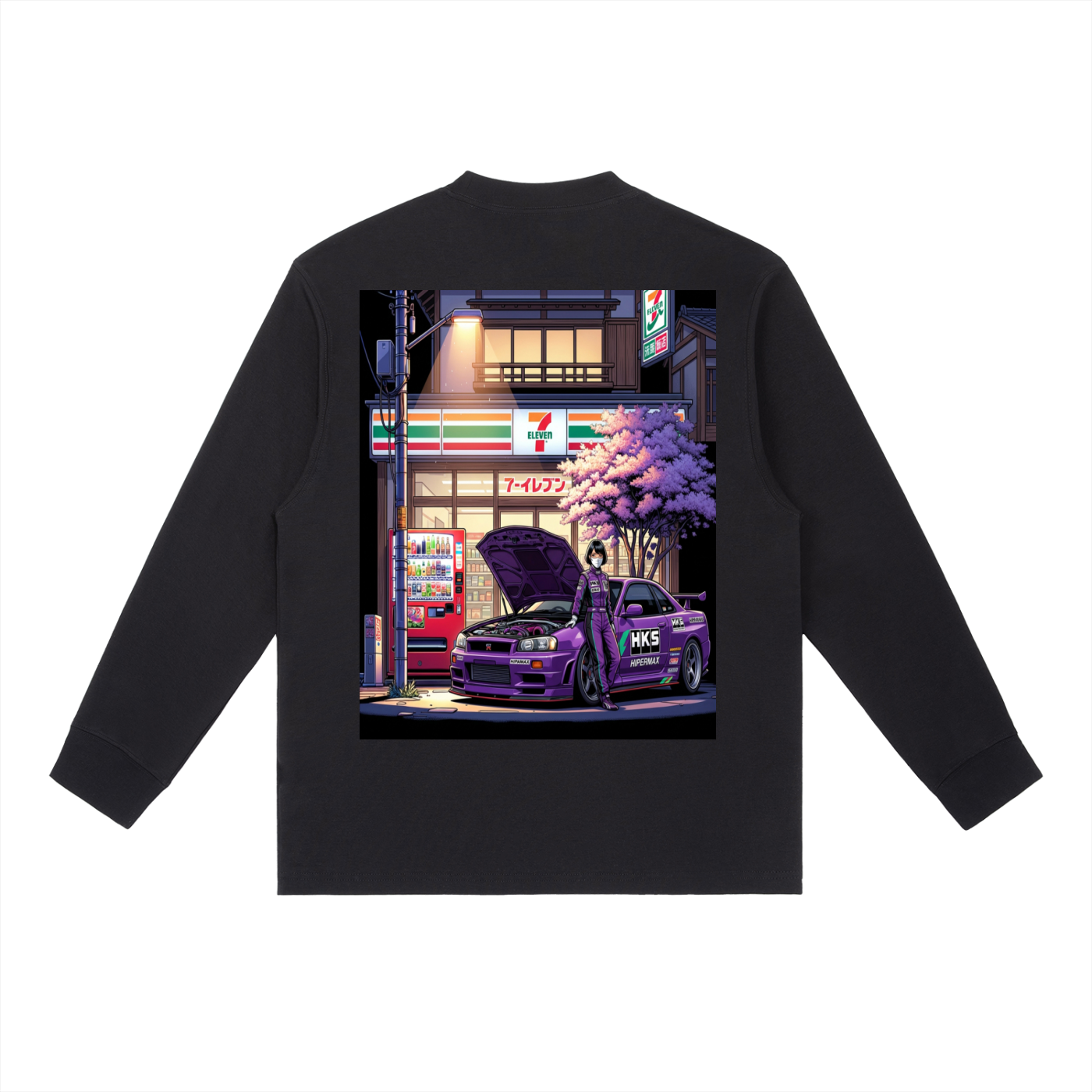 Essential Crewneck Long-Sleeve T-Shirt- JDM Anime