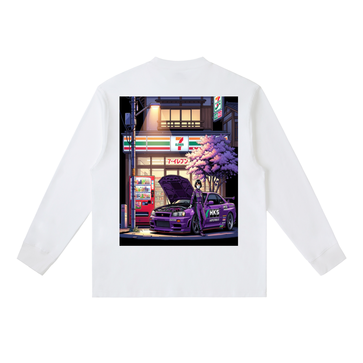 Essential Crewneck Long-Sleeve T-Shirt- JDM Anime