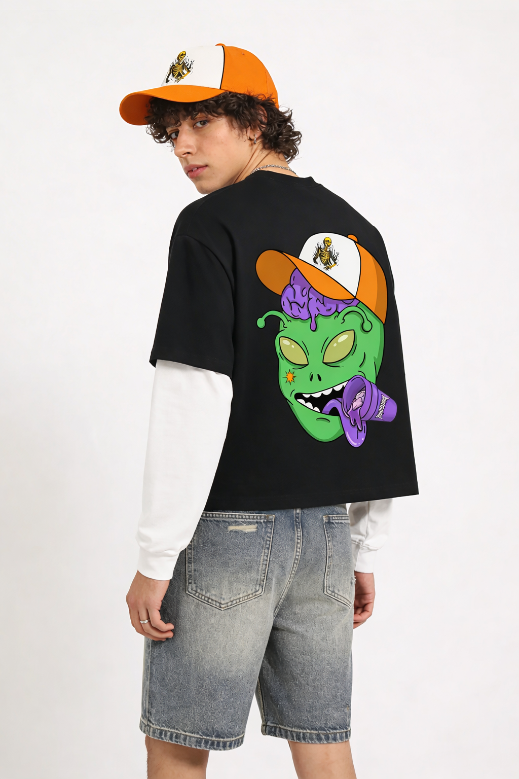 Yonagunnii “Lil Jeff” Alien Graphic Streetwear Tee